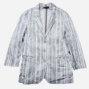 Peruvian Connection Blazer Womens Size 10 Beige Linen Blend Jacket Career